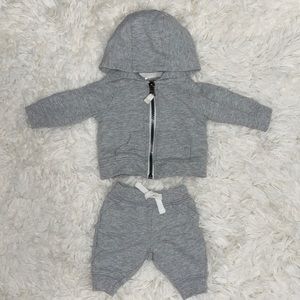 Carters gray newborn baby boy sweat suit
